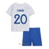 Maglia ufficiale Francia Kingsley Coman 20 Trasferta Mondiali 2022 per Bambino